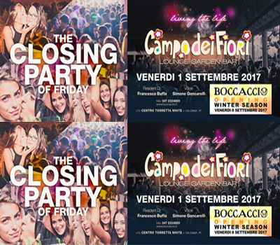 Campo dei Fiori - THE CLOSING PARTY OF FRIDAY - Boccaccio Club