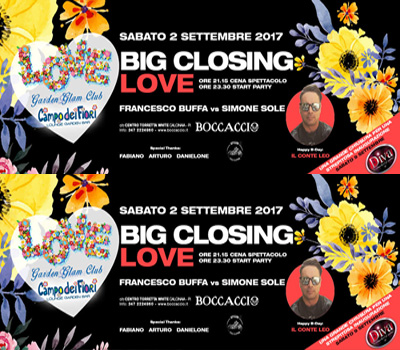 Campo dei Fiori - BIG CLOSING  LOVE - Boccaccio Club