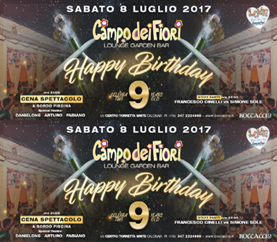 Campo dei Fiori - HAPPY BIRTHDAY - Boccaccio Club