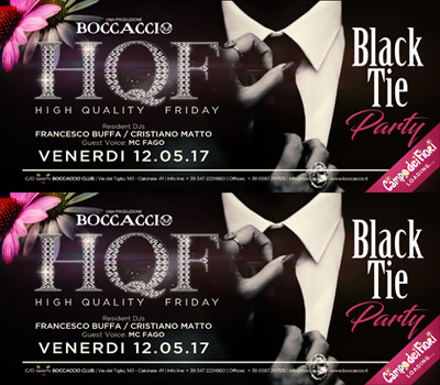 HQF - CARAGATTA - BLACK TIE Party - Boccaccio Club